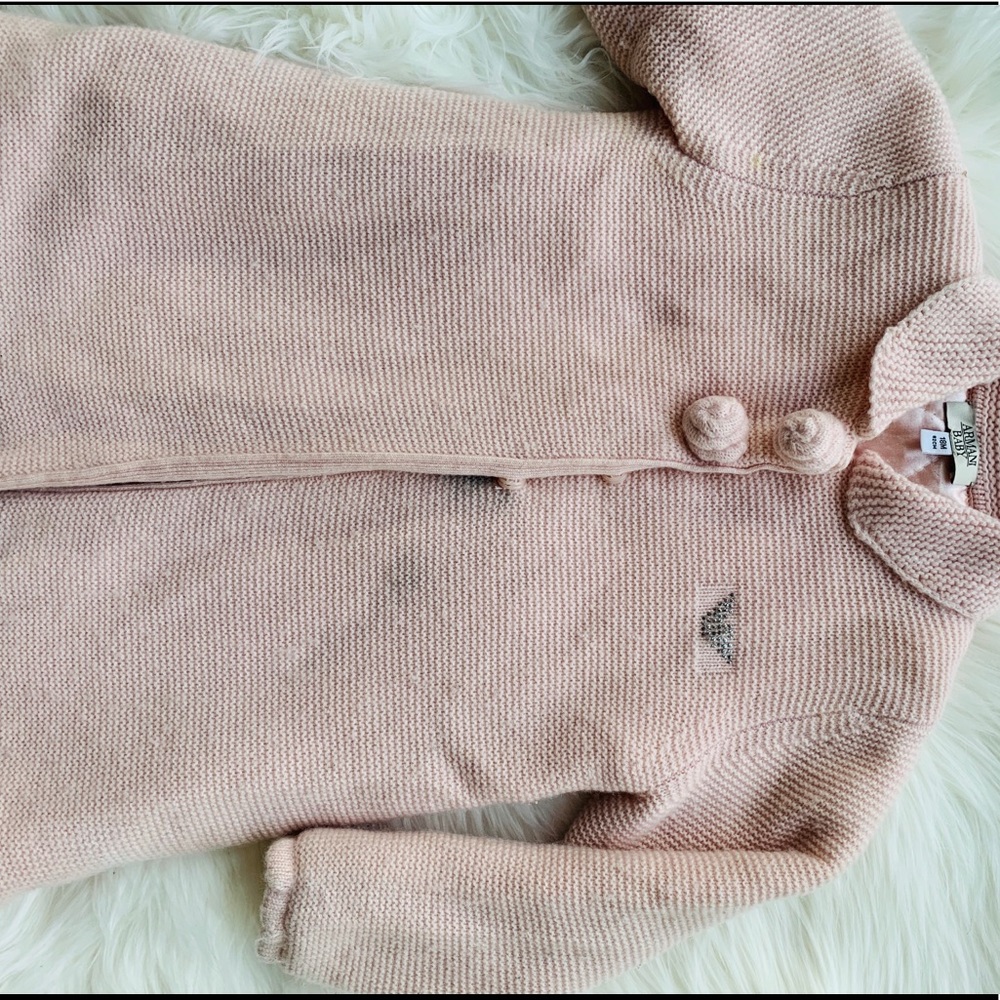 Baby Armani knit winter coat for toddler